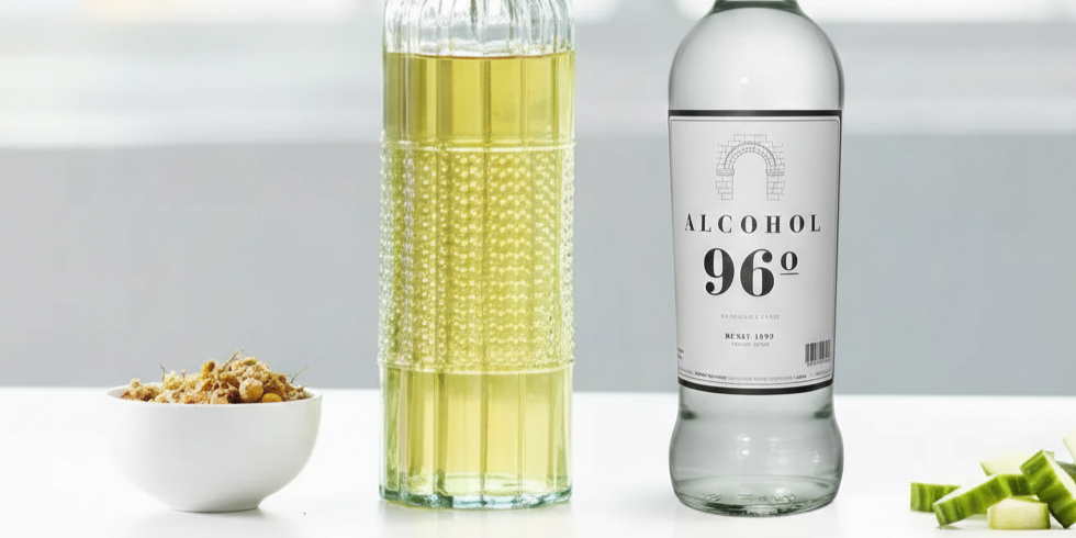 RECETA LICOR DE PEPINO Y MANZANILLA