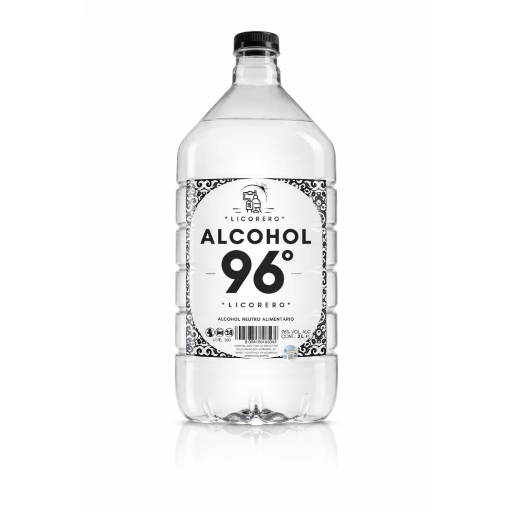 Maceración con 3 litros de alcohol alimentario 96 grados de origen cereal.